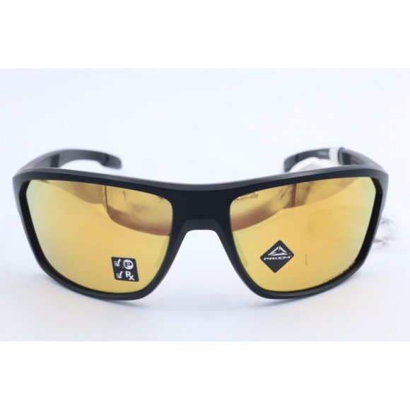 Oakley Cranksharft OO9416-2664 Matte Wrap Black Sunglasses Gold PRIZM Polarized - Picture 2 of 10